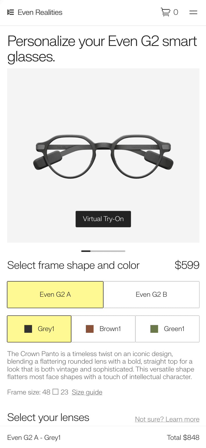 Even Realities Global Storefront preview