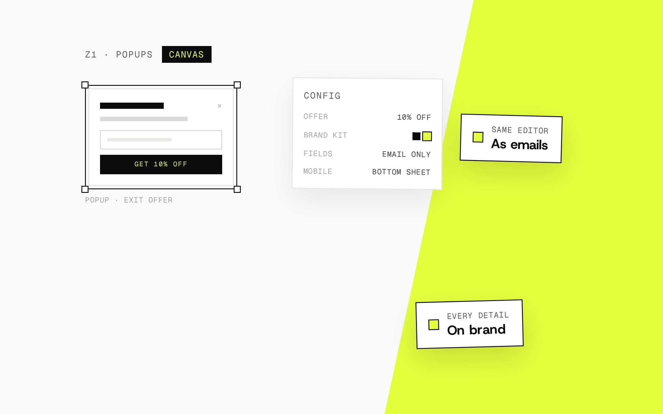 Popups & Forms — Design on-site capture that converts.